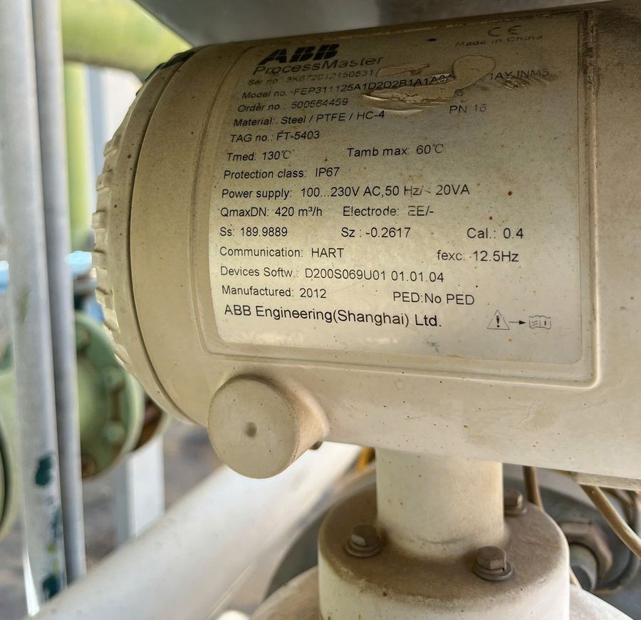 Nameplate ABB ProcessMaster FEP311 TAG FT-5403 tại CSVC